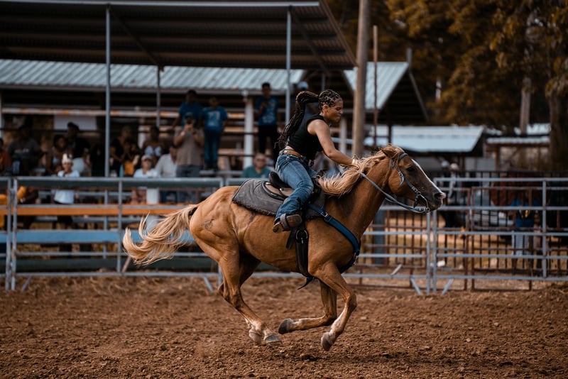 Cowboy Riding in the Wild West
